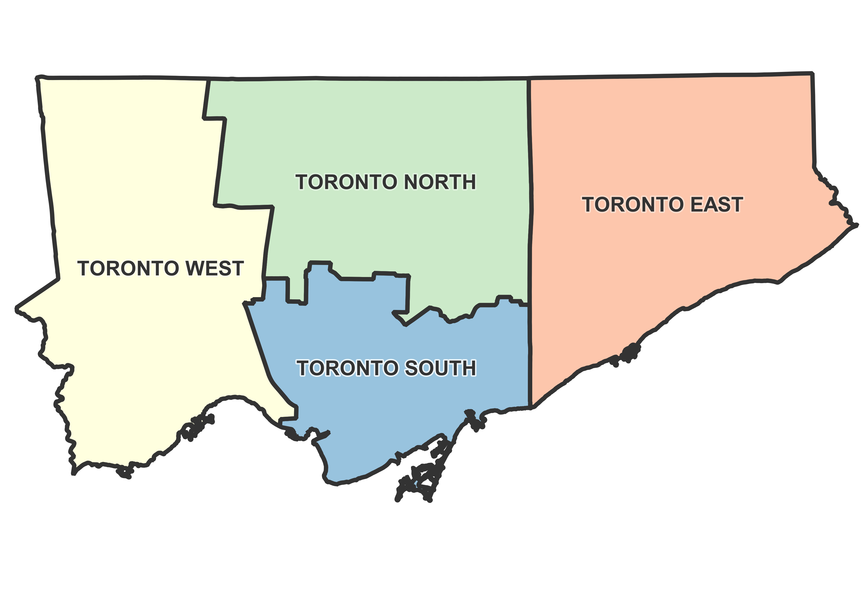Interim Four Community Councils of the City of Toronto, used between December 2003 and April 2004