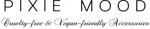 logo for pixie mood that says cruelty-free, vegan-friendly accessories