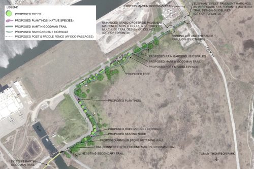 Unwin Avenue Connection Martin Goodman Trail proposed alignment