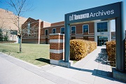 The facade of the Toronto Archives building