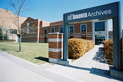 The facade of the Toronto Archives building