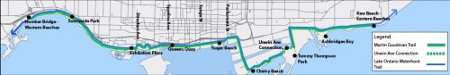 Toronto Waterfront Trail Network Map
