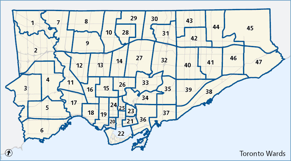 Map displaying the boundaries of the proposed 47 boundaries.