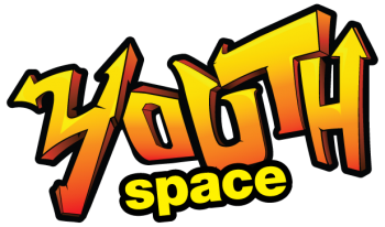 A brightly coloured logo with the text Youth Space