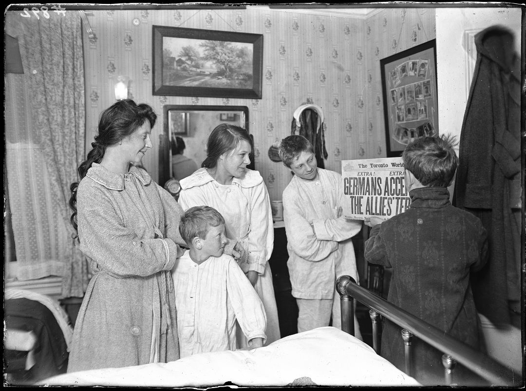 Family reads Armistice Day headlines