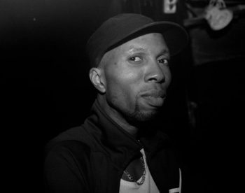 Black and white photograph of Sean Sax
