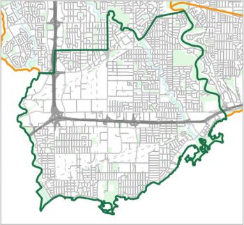 Map showing the boundary of Ward 3, one of the City of Toronto's 25 municipal wards effective December 1, 2018. For assistance with the content of this map, please email cityplanning@toronto.ca or call 416-392-8343.