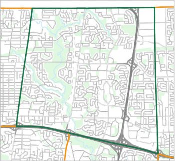 Map showing the boundary of Ward 17, one of the City of Toronto's 25 municipal wards effective December 1, 2018. For assistance with the content of this map, please email cityplanning@toronto.ca or call 416-392-8343.
