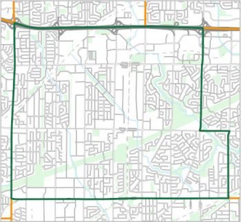 Map showing the boundary of Ward 21, one of the City of Toronto's 25 municipal wards effective December 1, 2018. For assistance with the content of this map, please email cityplanning@toronto.ca or call 416-392-8343.