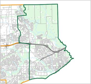 Map showing the boundary of Ward 25, one of the City of Toronto's 25 municipal wards effective December 1, 2018. For assistance with the content of this map, please email cityplanning@toronto.ca or call 416-392-8343.
