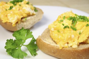 Cauliflower Scramble Open-Faced Sandwich