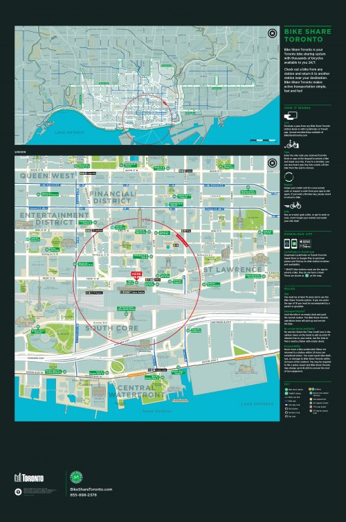 Image of the bikeshare wayfinding map.