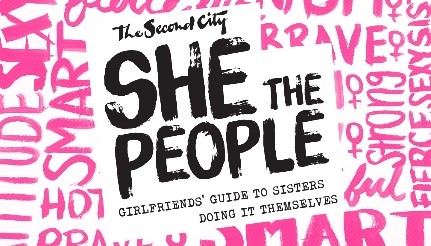 She does the City word graphic - text based. Pink and black text.