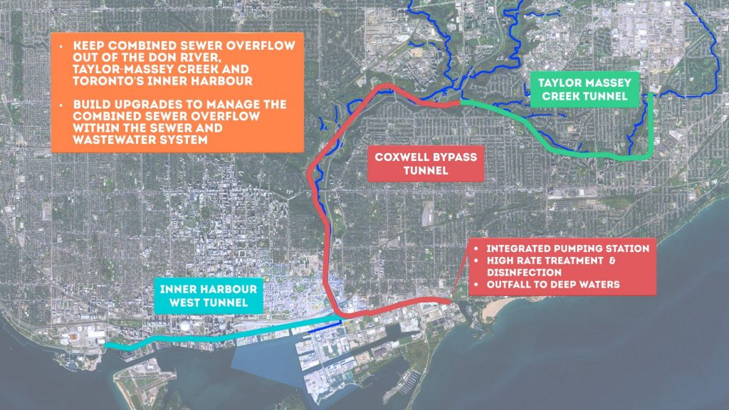 Map of the Don River and Central Waterfront Project