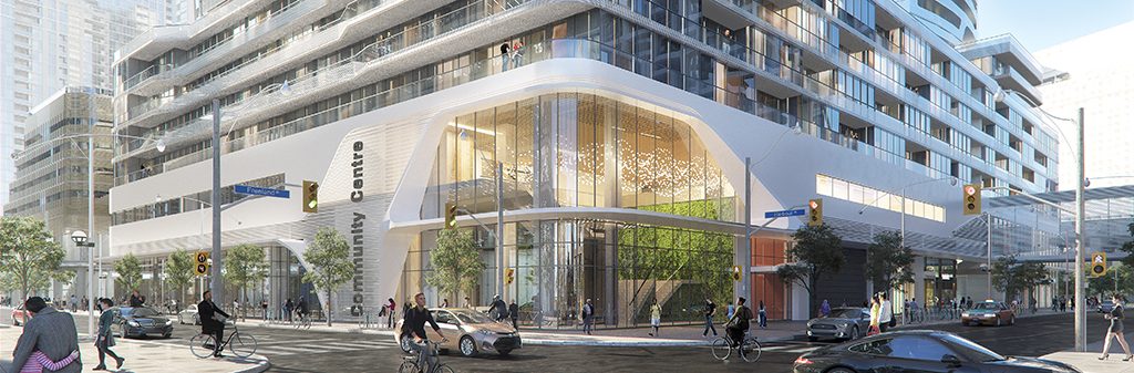 A rendering of the new community centre at One Yonge Street