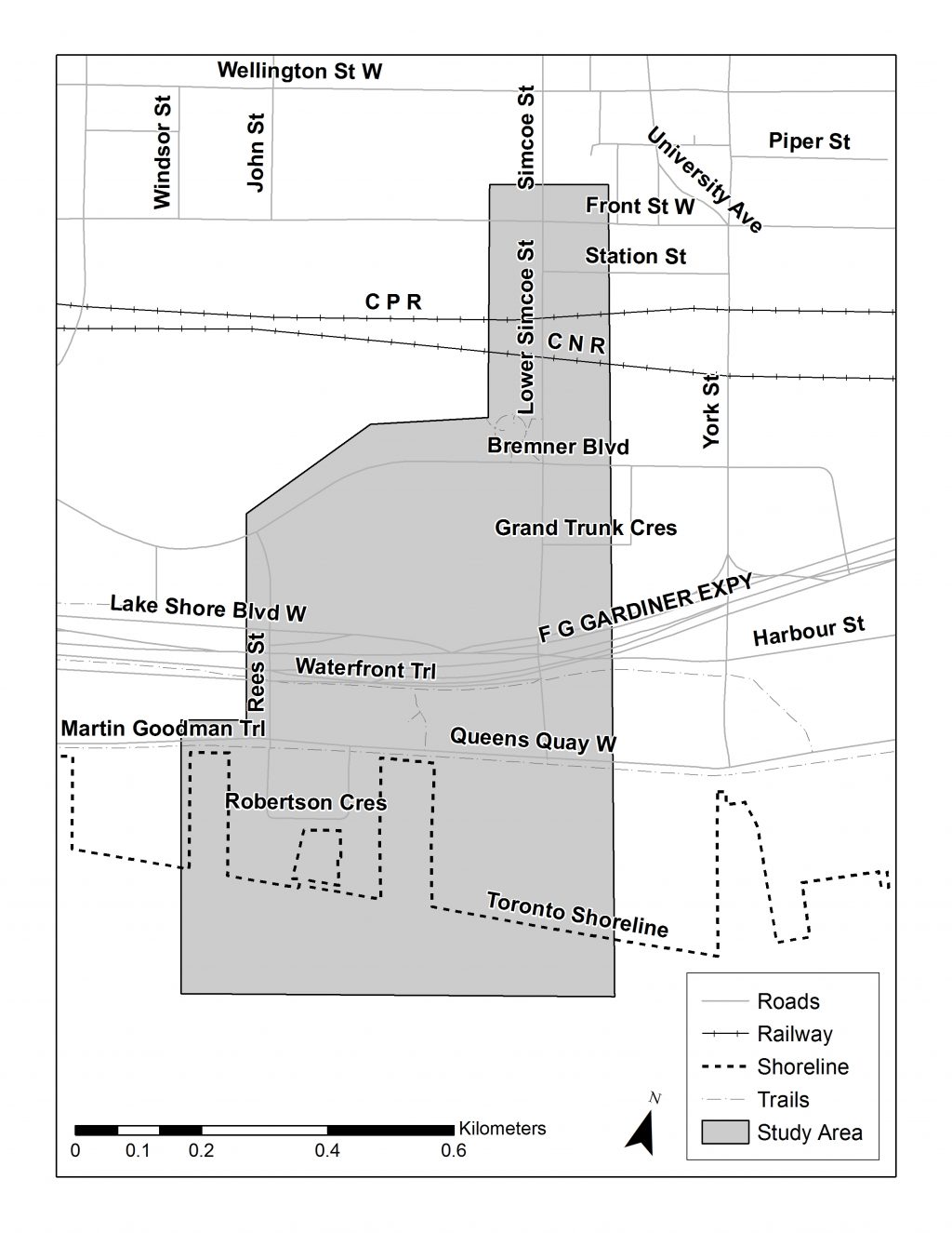 Study Area Map, please contact Mae Lee (mae.lee@toronto.ca, 416-392-8210) for assistance reading