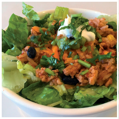 Picture of Turkey, Rice & Black Bean Burrito Salad Bowl