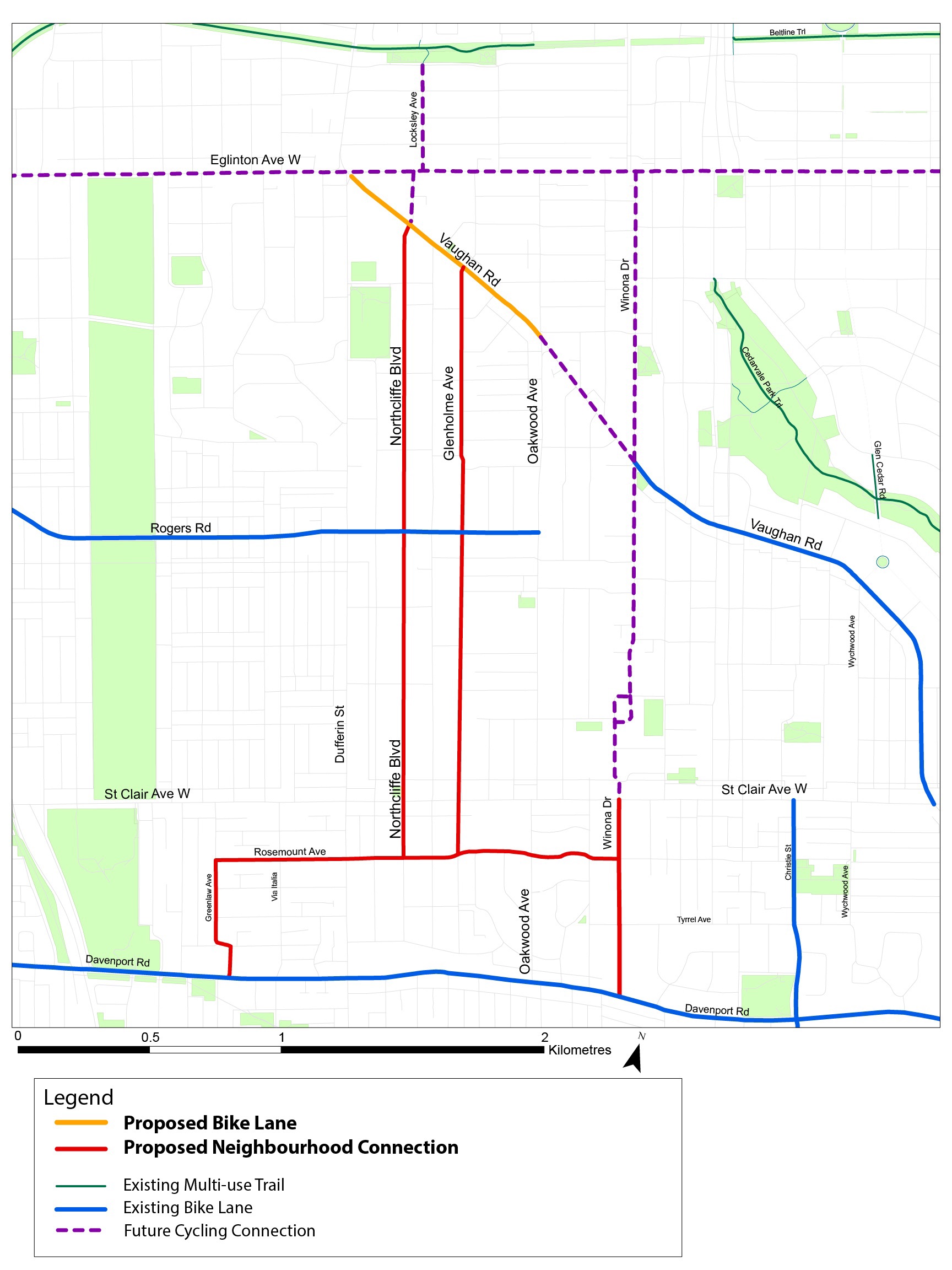 Oakwood Neighbourhood Cycling Connections – City of Toronto