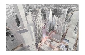 Aerial rendering of 2 Bloor Street West Study (1st Review) 