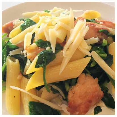 Picture of Penne with Chicken, Spinach & Asiago Cheese