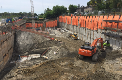 Excavation and shoring work for Bessarion Community Centre