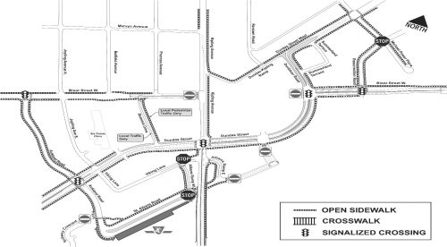 Map of open sidewalks