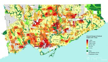 The Impact of Growth on Parkland Provision, by Percent Change Map (Attachment 4) identifies where estimated growth will have the greatest impact on parkland provision. The decrease in parkland provision is most evident in areas of high population growth.