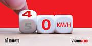 Dice showing speed limit changing from 50 to 40 km/h