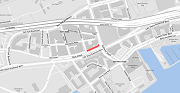 Map showing closed portion of westbound Fleet Street.