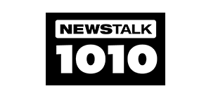 Black and white logo of Newstalk 1010