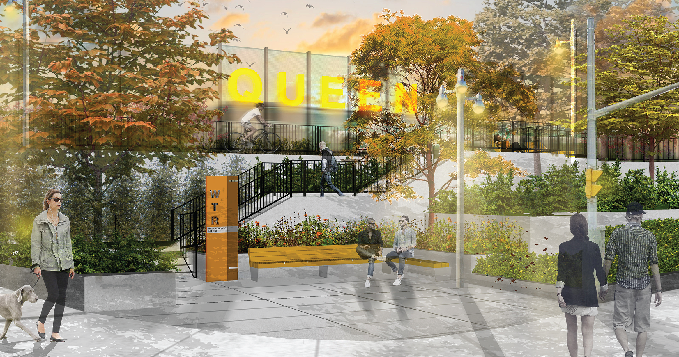 Rendering of the Queen Street West Community Connection Point