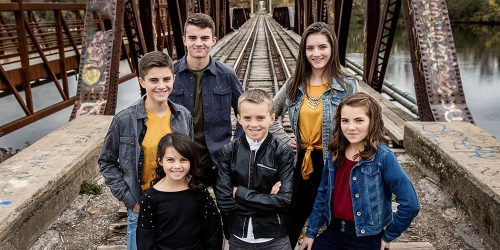 Portrait of Canadian band The Next Generation Leahy