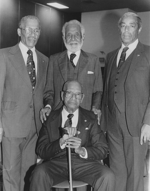 Portrait of Donald Moore, Stanley Grizzle, Harry Gairey and Bromley Armstrong