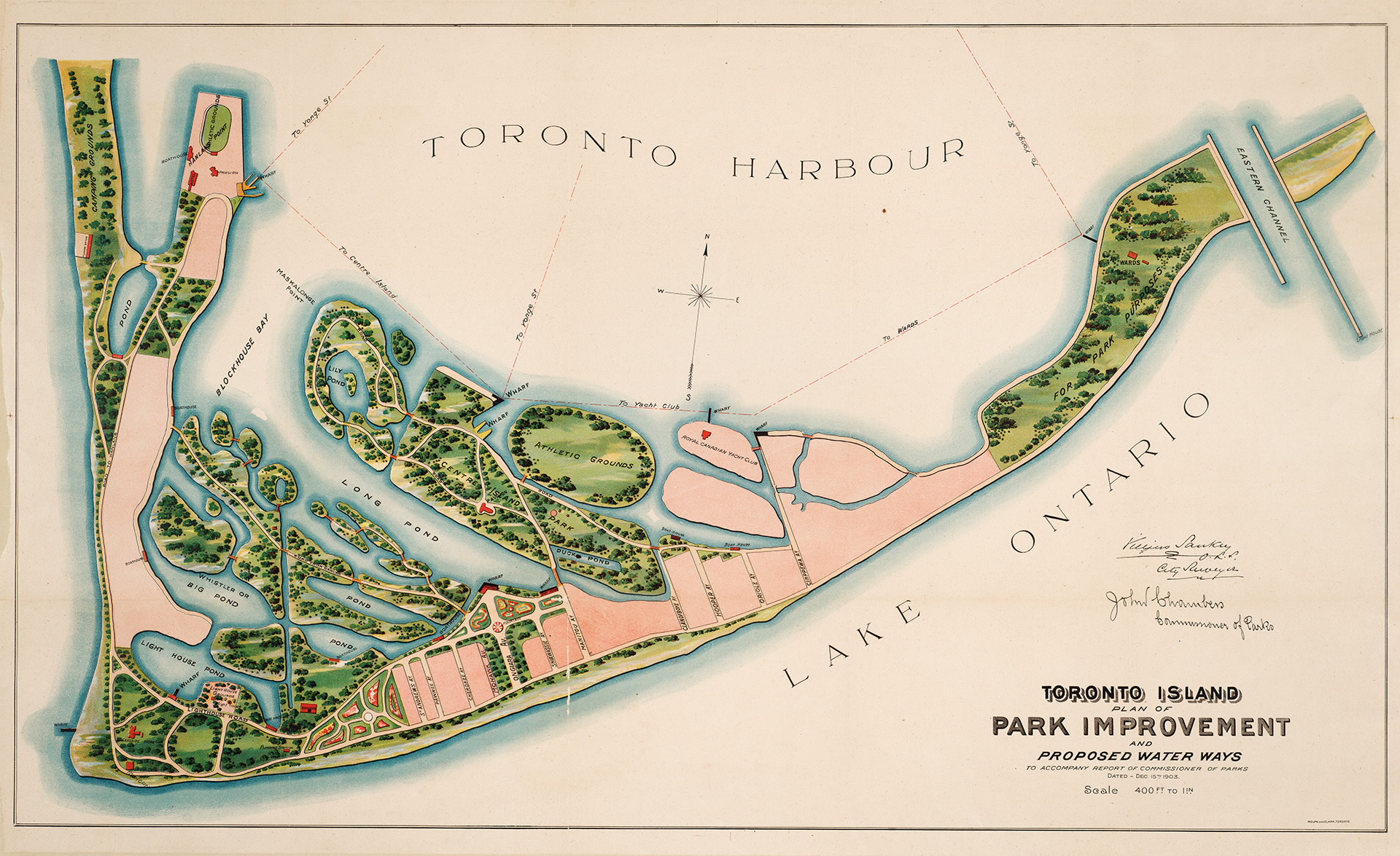 1927 park improvement plan for the Toronto Islands
