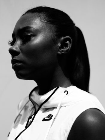 Black and white portrait of Killa Kels