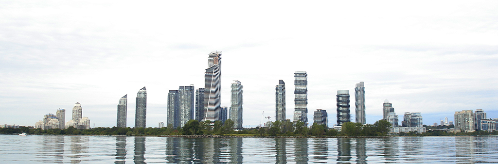 Image showing view of Humber Bay Shores skyline from Lake Ontario, adjacent of the Christie's Planning Study area