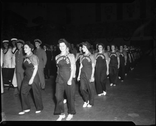 Female workers marching