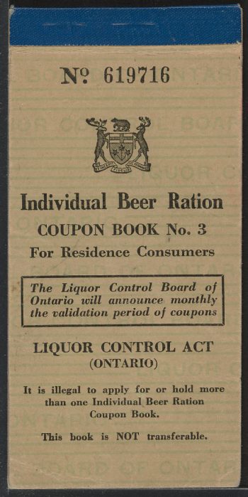 Wartime beer ration book