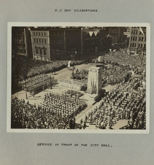 Service by Toronto City Hall cenotaph