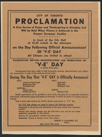 VE Day Proclamation