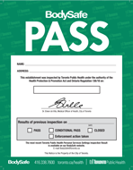 BodySafe green inspection pass notice (poster)