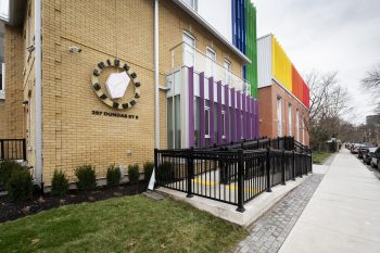 outdoor side view of the building with wheelchair access 