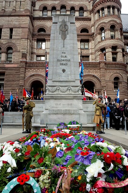 Silent Sentries guarding the Old City Hall cenotaph