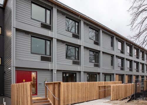 Entrance of 321 Dovercourt Rd. modular housing