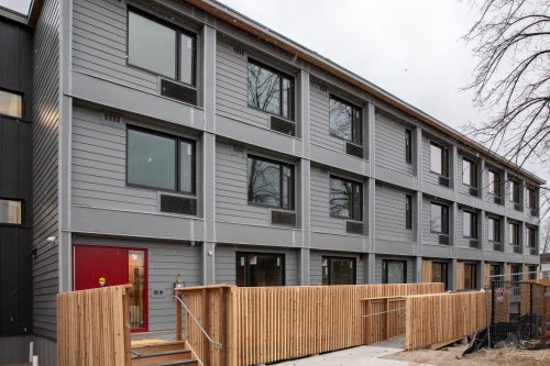 External view of the modular building at 321 Dovercourt 