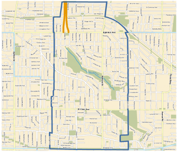 Beginning at the intersection of the centre line of the Canadian Pacific Railway, situated north of Dupont Street, with the centre line of Ossington Avenue; Thence northerly along the centre line of Ossington Avenue to the centre line of Davenport Road; Thence easterly along the centre line of Davenport Road to the centre line of Winona Drive; Thence northerly along the centre line of Winona Drive to the centre line of Eglinton Avenue West; Thence westerly along the centre line of Eglinton Avenue West to the easterly limit of the former City of York; Thence northerly along the easterly limit of the former City of York to its northeast corner on the northerly limit of the former City of Toronto; Thence easterly along the northerly limit of the former City of Toronto to the centre line of Bathurst Street; Thence southerly along the centre line of Bathurst Street to the centre line of the Belt Line (formerly the Canadian National Railway) situated immediately south of Chaplin Crescent; Thence southeasterly along the centre line of the Belt Line to the centre line of Eglinton Avenue West; Thence westerly along the centre line of Eglinton Avenue West to the centre line of Spadina Road; Thence southerly along the centre line of Spadina Road to the centre line of Austin Terrace; Thence westerly along the centre line of Austin Terrace to the centre line of Walmer Road; Thence southerly along the centre line of Walmer Road to the centre line of Davenport Road; Thence easterly along the centre line of Davenport Road to the centre line of Spadina Road; Thence southerly along the centre line of Spadina Road to the centre line of the Canadian Pacific Railway, situated north of Dupont Street; Thence westerly along the centre line of said Railway to the point of beginning.