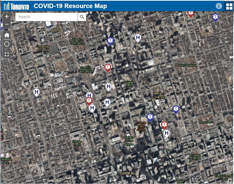 COVID-19 Map Map displayed with Imagery as the basemap