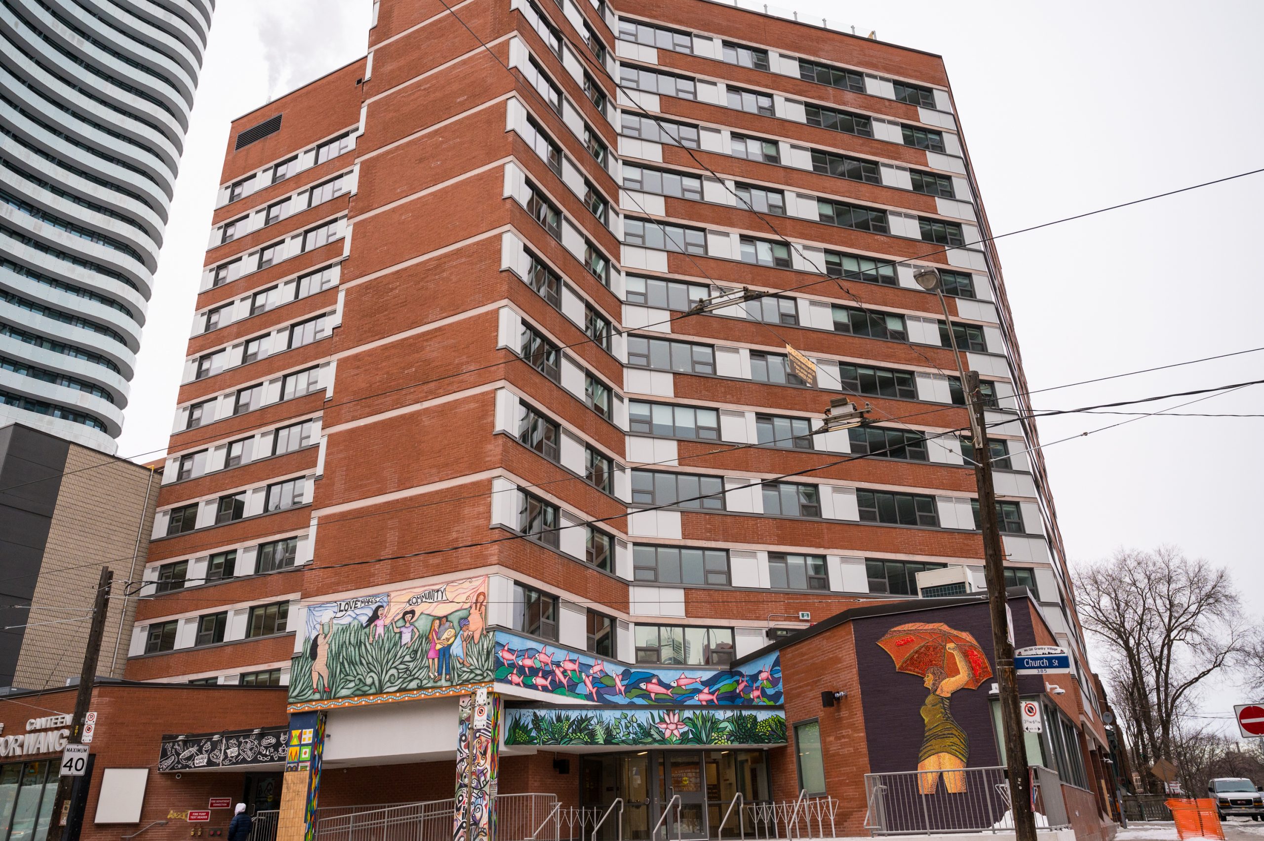 Mural and windows of 389 Church St.