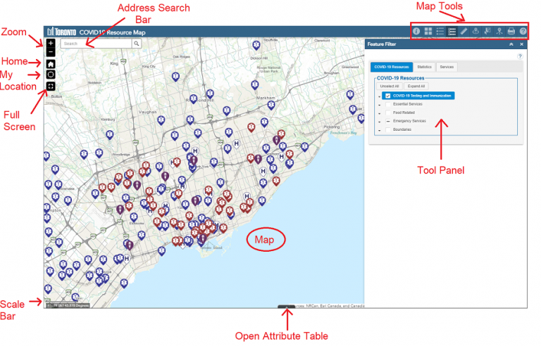 COVID-19 Resource Map – Help Guide – City of Toronto