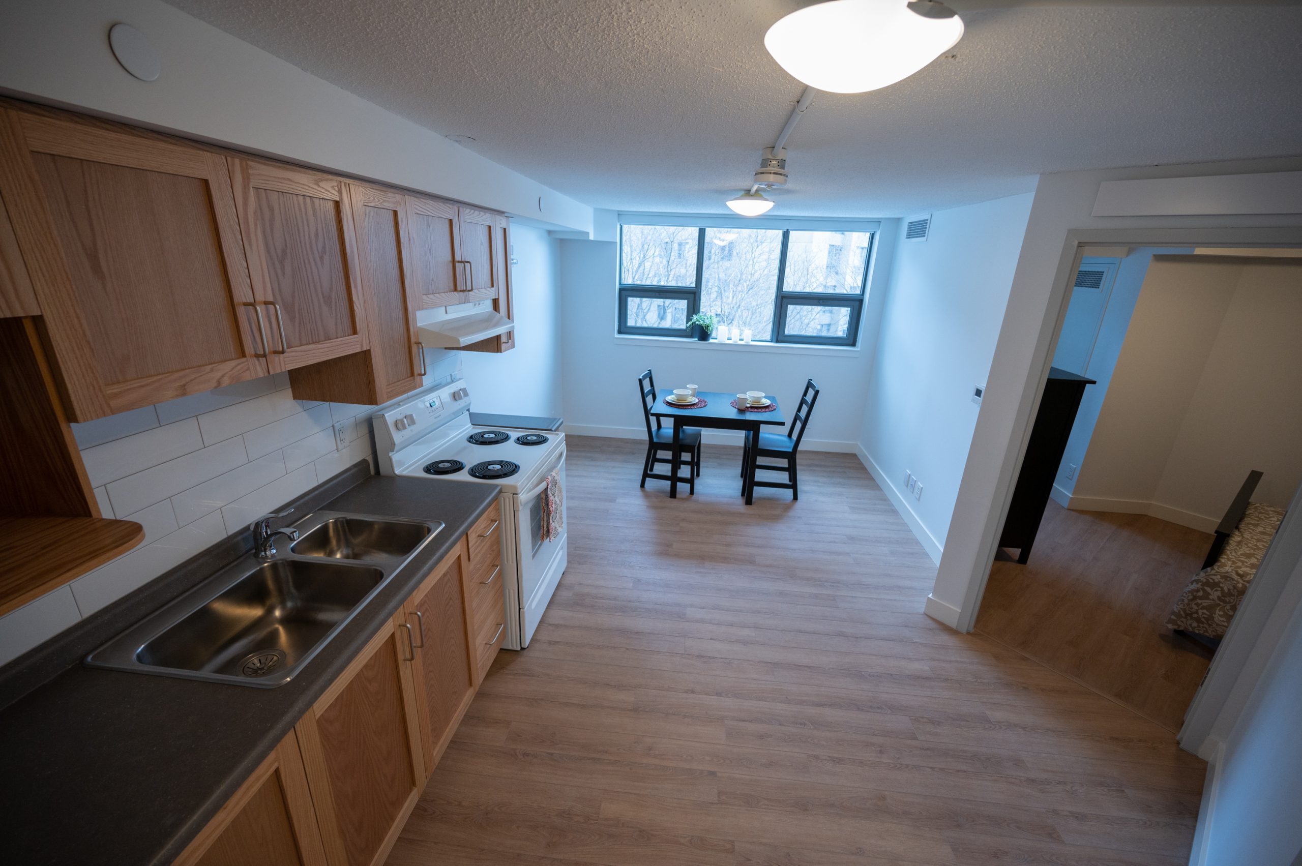 Kitchen and dining room of unit in 389 Church St.